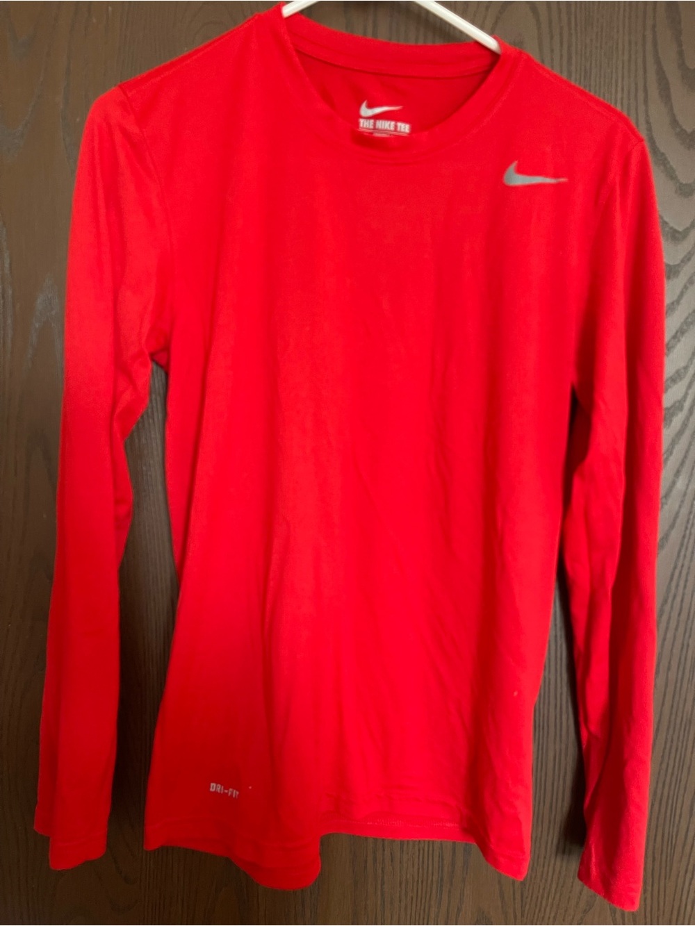 Nike Red Long-Sleeve Dri-FIT Tee